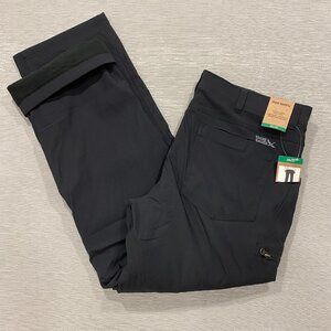 Eddie Bauer Fleece Lined Tech Pants Mens 38 x 32 Black Water Repellent Insulated